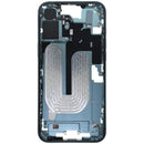 Tapa trasera teal usada para iPhone 16 Plus (A3082) con chasis, repuesto Apple.