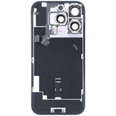 Tapa trasera con placa de acero con carga inalámbrica NFC MagSafe y flex de linterna compatible para iPhone 16 Pro (original OEM) (Titanio Natural)