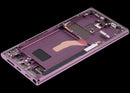 Pantalla OLED 120Hz para Samsung Galaxy S22 Ultra 5G en color burgundy, con marco para reparación.