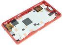 Pantalla LCD original Sony Xperia Z3 Compact naranja, repuesto para reparación de display roto.