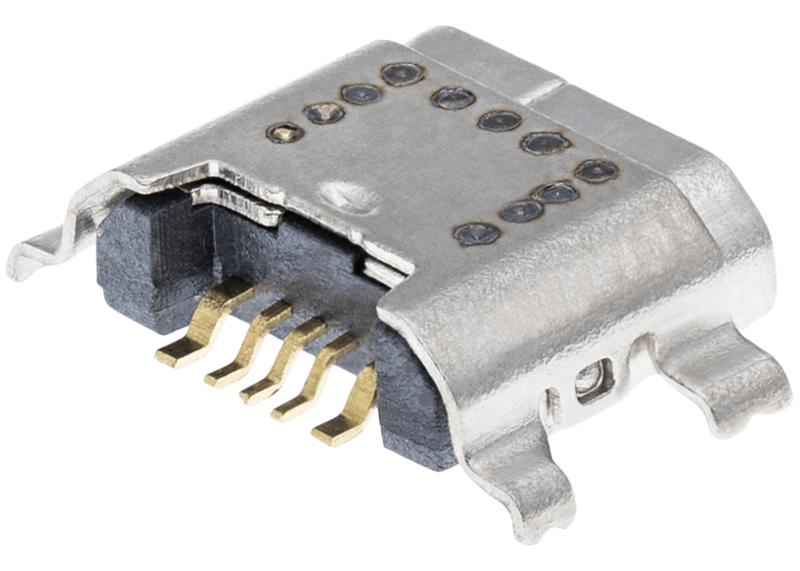 Puerto de carga Micro B de 05 Pin con 4 puntos de anclaje