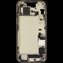 Chasis medio amarillo para iPhone 15 Plus (A2847, A3093, A3094) con puerto de carga y small parts, OEM Grado C.