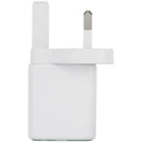 Cargador de pared rápido AmpSentrix 30W teal 2 en 1 con puertos USB-C y USB-A, enchufe UK, 220V.