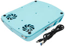 Base de carga multifuncional Ice Crystal Blue, diseño auto deportivo para Nintendo Switch/2, con cargador Joy-Con.