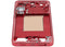 Chasis intermedio en color Coral Red para Samsung Galaxy S25 Plus 5G, disponible para reparaciones en Guatemala.