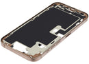Marco medio iPhone 16 Pro Max A2894 Desert Titanium usado, chasis Apple para reparación, con pequeñas partes incluidas.