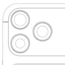Aro de cámara trasera plateado para iPhone 17 Pro/Pro Max, 3 piezas, 10 pack, protector de lente.