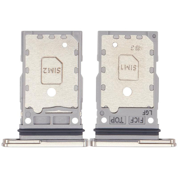 Encuentra la bandeja de tarjeta SIM dual compatible para Samsung Galaxy Z Fold 4 en Guatemala, garantizada y disponible en color beige, ideal para reparaciones y reemplazos.