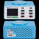 Encuentra el cargador con display digital wireless de 8 puertos 100W de Relife en Guatemala para mayoristas y reparadores.