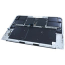 Tapa superior plateada original MacBook Pro 16" (2026) A3428/A3429 con teclado ANSI US para reparación.
