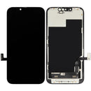 Pantalla soft OLED iPhone 13 OEM Grado A, con cable flex de sensor de luz, para reparación de display.