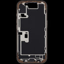 Encuentra la carcasa media con puerto de carga flex y piezas pequeñas para iPhone 16 Pro en Guatemala.