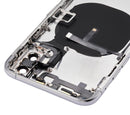 Tapa trasera para iPhone XS con componentes pequeños pre-instalados (Plata)