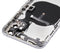 Tapa trasera para iPhone XS con componentes pequeños pre-instalados (Plata)