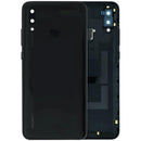 Tapa trasera negra para Huawei P Smart 2019 (POT-LX1/FIG-LX1), repuesto original para reparación.