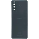 Tapa trasera original de cristal Sony Xperia 10 II negra, repuesto para reparación.