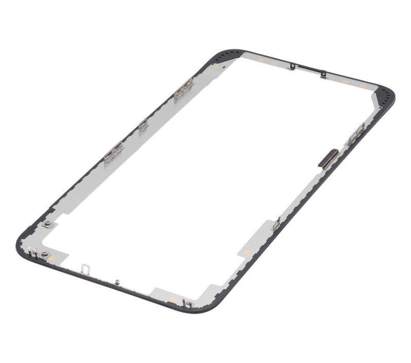 Reparación de marco metal para iPhone XS Max con OCA Master en Guatemala.