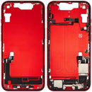 Carcasa intermedia con puerto de carga flex y piezas pequenas iPhone 14 (Rojo)