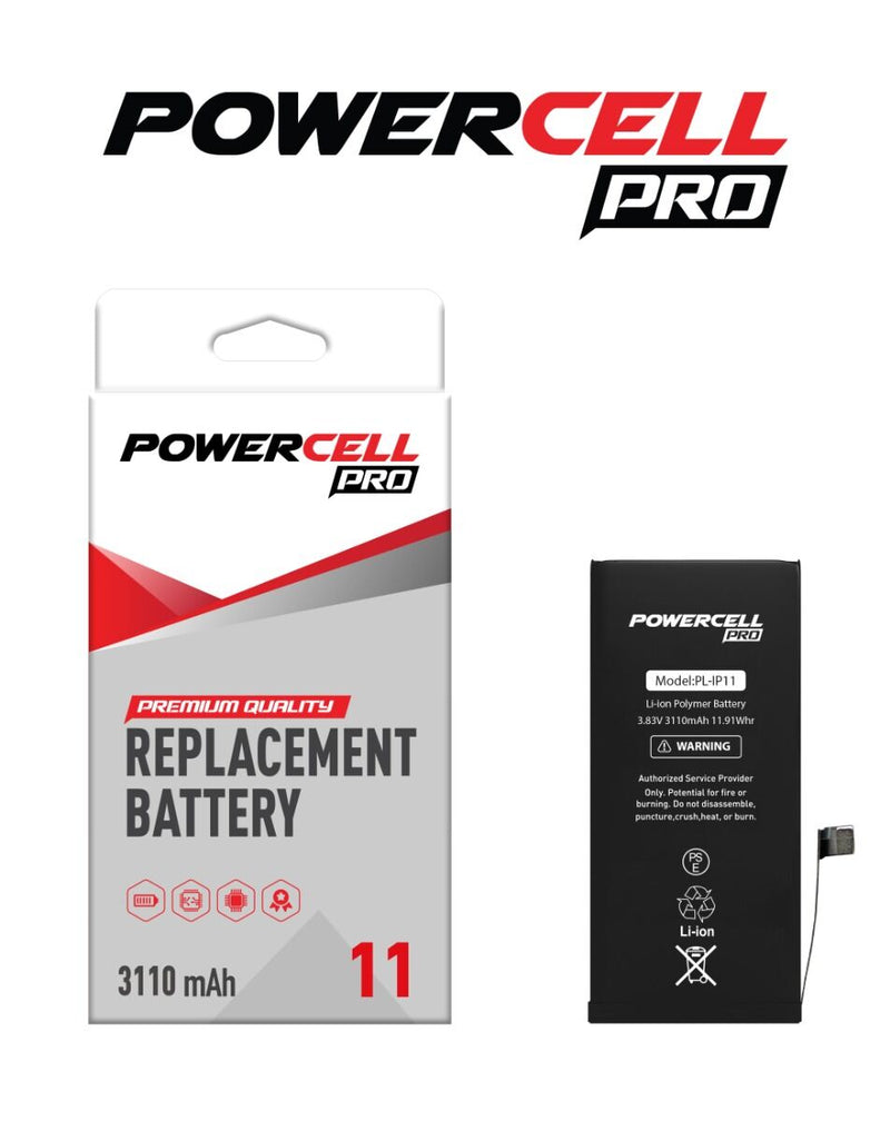 Bateria Powercell para iPhone 11 (3110 mAh) – Celovendo. Repuestos para  celulares en Guatemala.