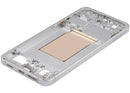 Marco medio blanco o azul hielo Samsung Galaxy S25 FE 5G, repuesto para reparación de chasis.