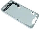Tapa trasera blanca original para iPhone 17e con batería integrada, ideal para reparación de back housing.