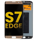Pantalla refurbished Samsung Galaxy S7 Edge dorada con display LCD para reparación de pantalla rota G935.