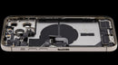 Tapa trasera dorada de iPhone 14 Pro Max A2651 OEM usada, con puerto de carga y piezas pequeñas.