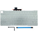 Teclado ANSI US plateado original para MacBook Neo 2026 con Touch ID, ideal para reparación.