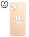 Tapa trasera compatible con iPhone 11 Pro Max en color dorado disponible en Guatemala para reparaciones de componentes.