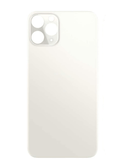 Tapa trasera plateada para iPhone 11 Pro Max con orificio mayor para cámara disponible en Guatemala.