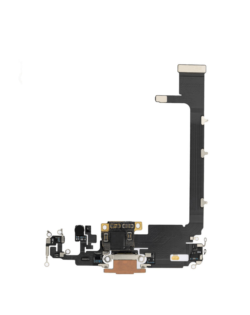 Reparación de puerto de carga con cable flex para iPhone 11 Pro Max en Guatemala - requiere soldadura en placa hija.