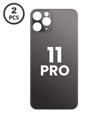 Tapa trasera con orificio mayor para cámara iPhone 11 Pro en color Space Gray disponible para reparaciones en Guatemala.