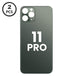 Tapa trasera con agujero más grande para iPhone 11 Pro en Guatemala, ideal para reparaciones en talleres especializados.