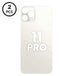 Tapa trasera de vidrio para iPhone 11 Pro en color plateado, disponible en Guatemala para reparaciones en talleres especializados.