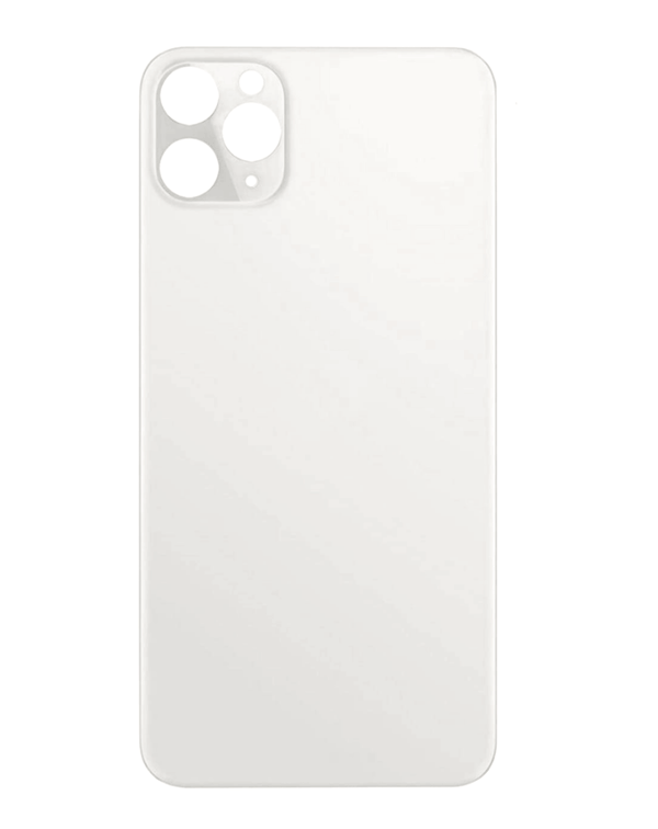 Reparación de tapa trasera con orificio de cámara más grande para iPhone 11 Pro en Guatemala.