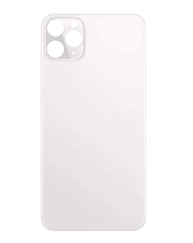 Reparación de tapa trasera con orificio de cámara más grande para iPhone 11 Pro en Guatemala.