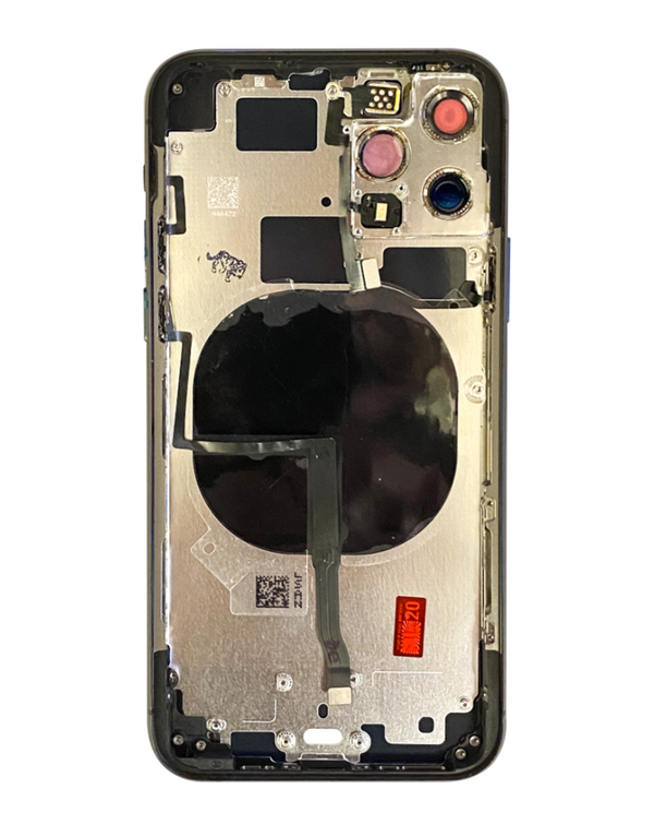 Encuentra tapa trasera con componentes preinstalados para iPhone 11 Pro en Guatemala, ideal para reparaciones en talleres especializados.