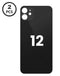 Encuentra tapas traseras con orificio de cámara más grande para iPhone 12 en Guatemala, en packs de 2, disponibles en color negro.