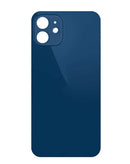 Tapa trasera con orificio más grande para cámara iPhone 12 (AZUL) en Guatemala, disponible en mayoristas de componentes de iPhone y talleres de reparaciones.