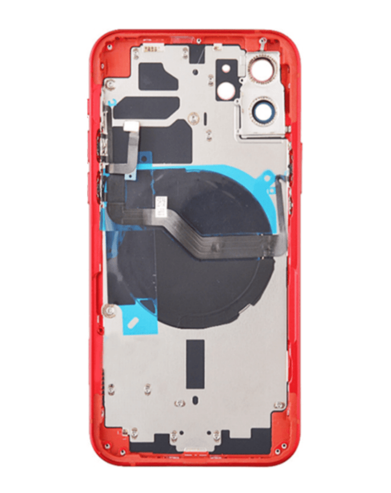 Encuentra la tapa trasera con componentes preinstalados para iPhone 12 en Guatemala.
