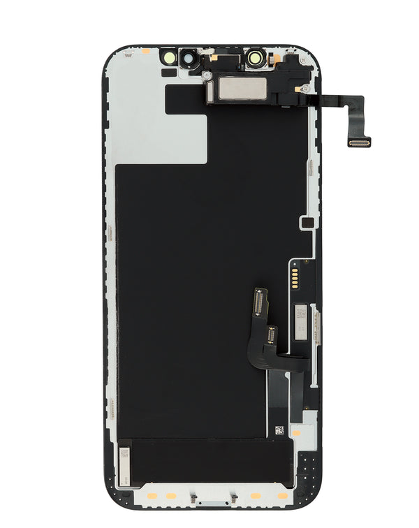 Reparación de pantalla iPhone 12 con sensor de proximidad flex preinstalado en Guatemala.