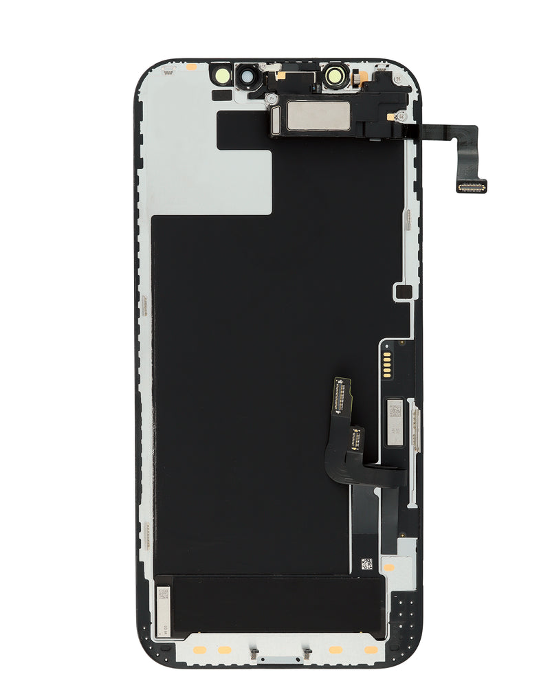 Reparación de pantalla iPhone 12 con sensor de proximidad flex preinstalado en Guatemala.