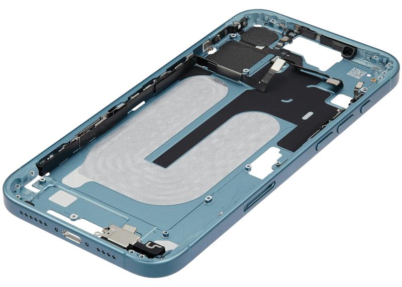Encuentra la carcasa intermedia con botón de encendido y volumen para iPhone 16 Plus en Guatemala.