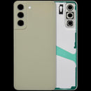 Tapa trasera verde oliva para Samsung Galaxy S21 FE 5G con lente de cámara, sin logo.