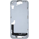 Marco medio azul usado para iPhone 15 Plus (A2847, A3093), chasis de repuesto para reparación.