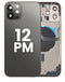 Encuentra tapas traseras preinstaladas con componentes pequeños para iPhone 12 Pro Max en Guatemala, ideal para reparaciones en talleres especializados.