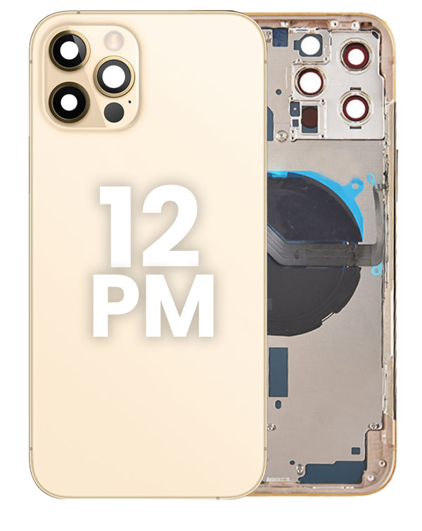 Compra la tapa trasera con componentes pequeños preinstalados para iPhone 12 Pro Max en Guatemala.