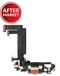 Reparación de puerto de carga para iPhone 12 Mini en Guatemala con flex cable en color rojo.