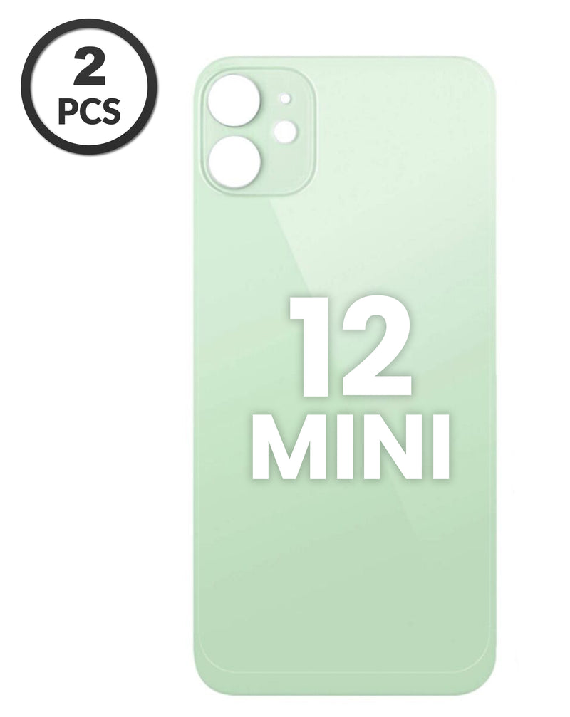 Tapa trasera verde con agujero más grande para cámara iPhone 12 Mini en Guatemala.