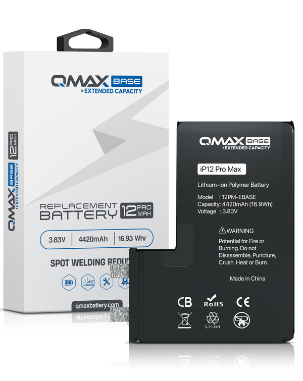 Batería de capacidad extendida para iPhone 12 Pro Max en Guatemala, spot weld requerido.